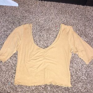 tan crop top